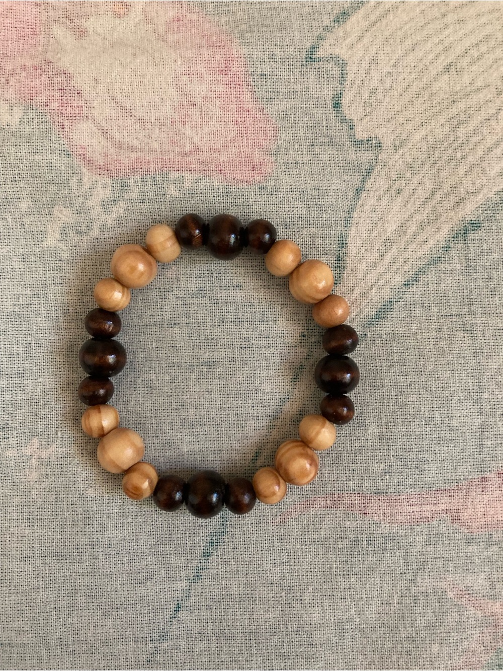 Handmade Wood Bead Bracelet & Necklace set - Natural Brown - Picture 9 of 14